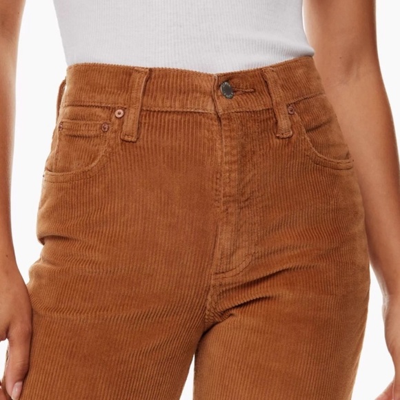 ARITZIA The Denim Forum Corduroy High Waisted Tan Pants - Picture 4 of 11